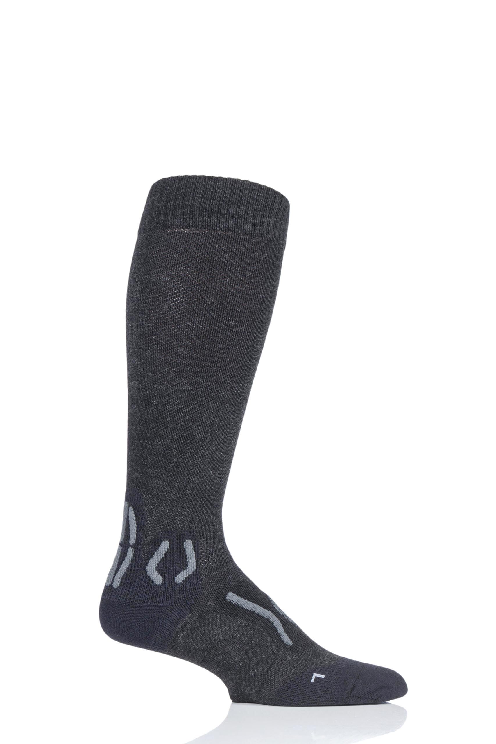 Image of 1 Pair Black Explorer Support Trekking Socks Men's 3-5.5 Mens - UYN