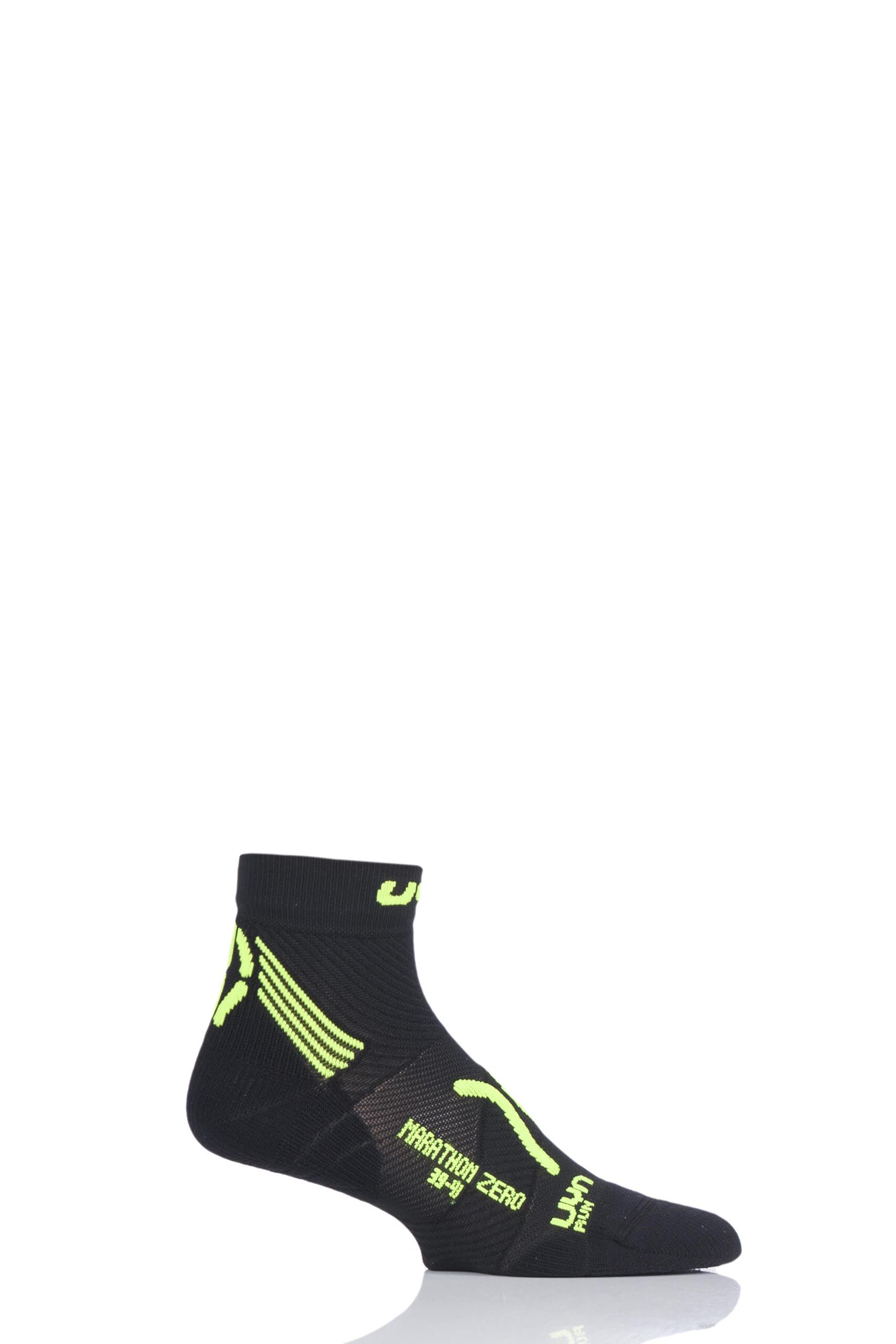 Image of 1 Pair Black Run Marathon Zero Socks Men's 8-9.5 Mens - UYN