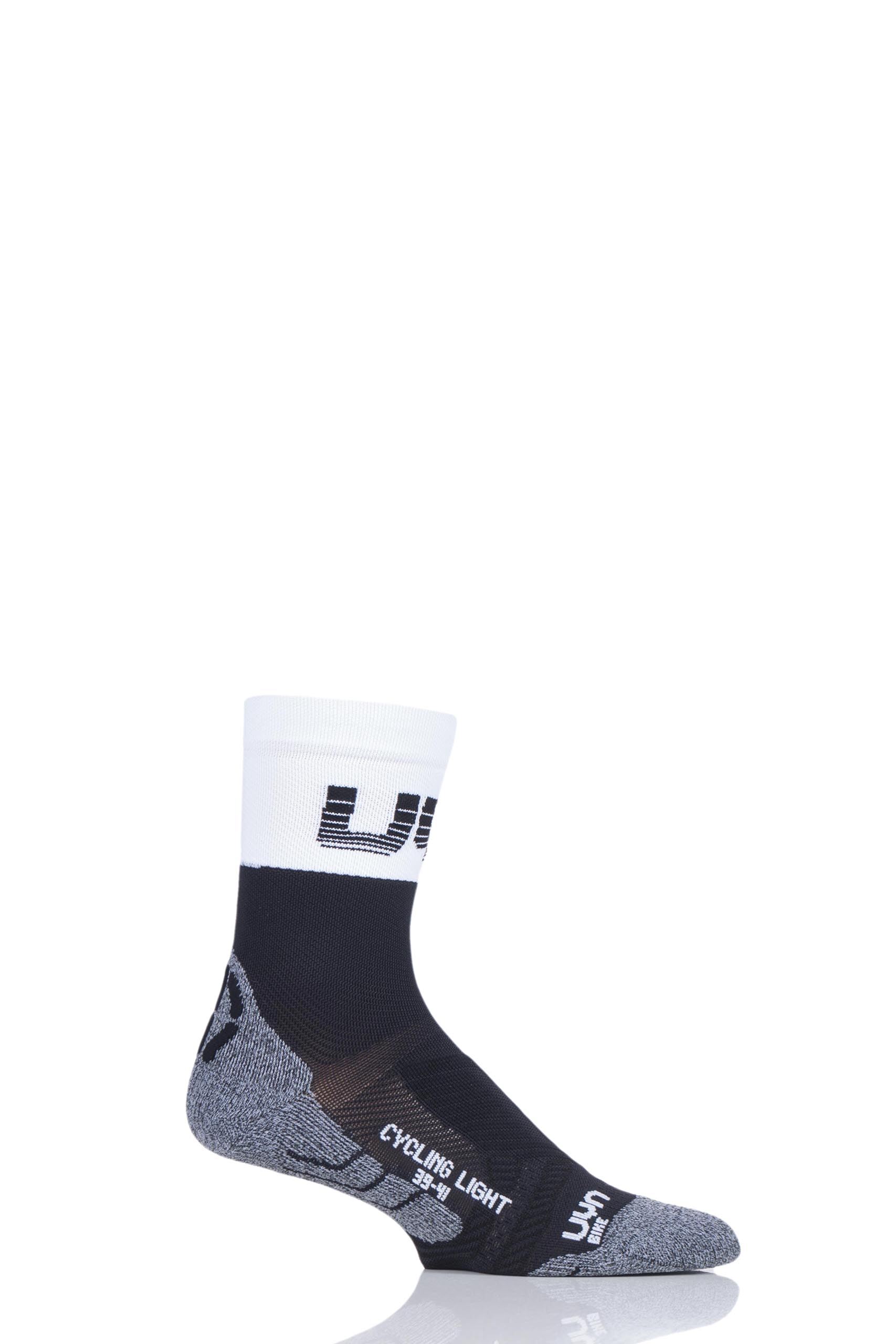 Image of 1 Pair Black Cycling Light Weight Socks Men's 8-9.5 Mens - UYN