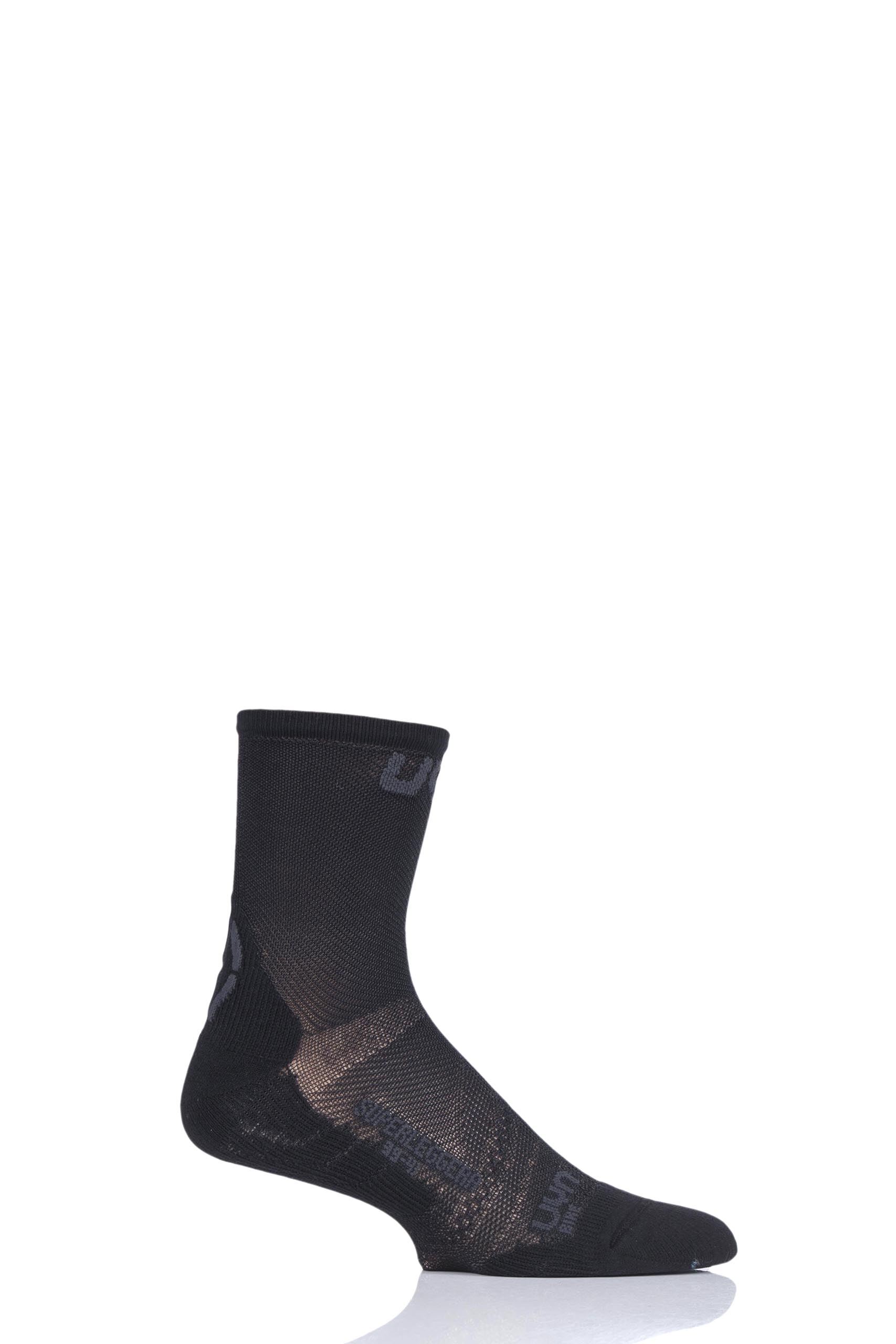 Image of 1 Pair Black Cycling Superleggera Socks Men's 8-9.5 Mens - UYN