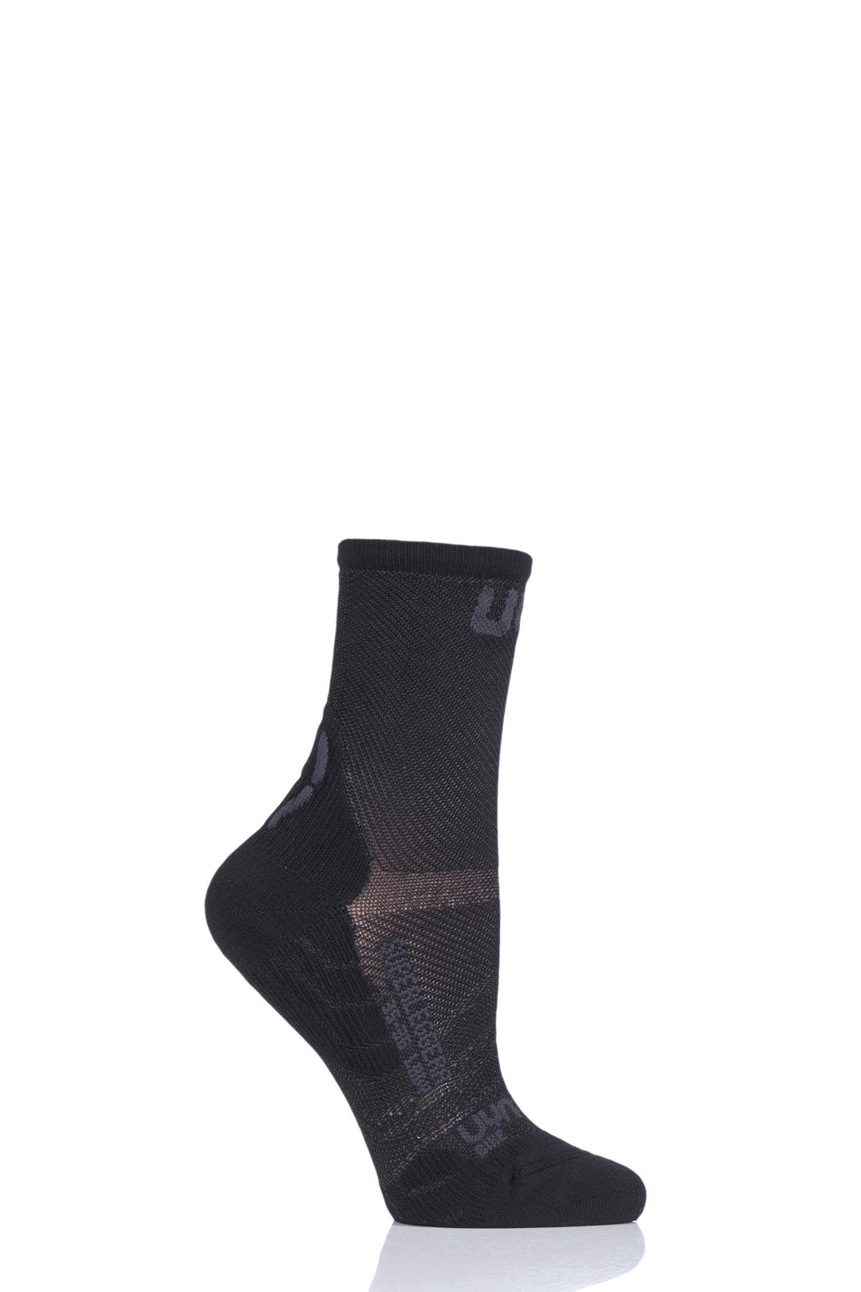 Image of 1 Pair Black Cycling Superleggera Socks Ladies 5.5-6.5 Ladies - UYN
