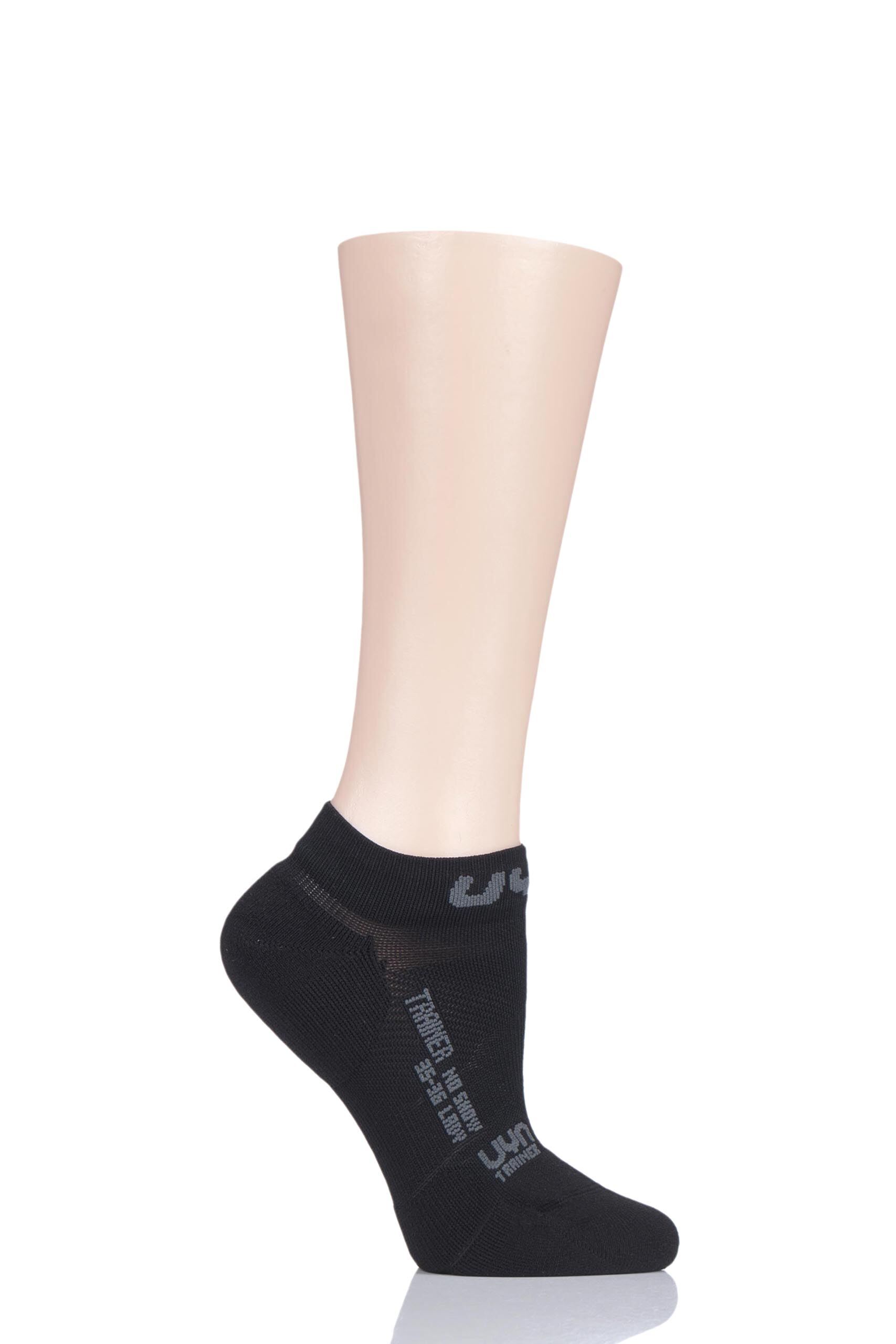Image of 1 Pair Black No Show Trainer Socks Ladies 4-5 Ladies - UYN
