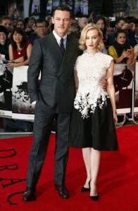 Sarah Gadon rocks pale tights