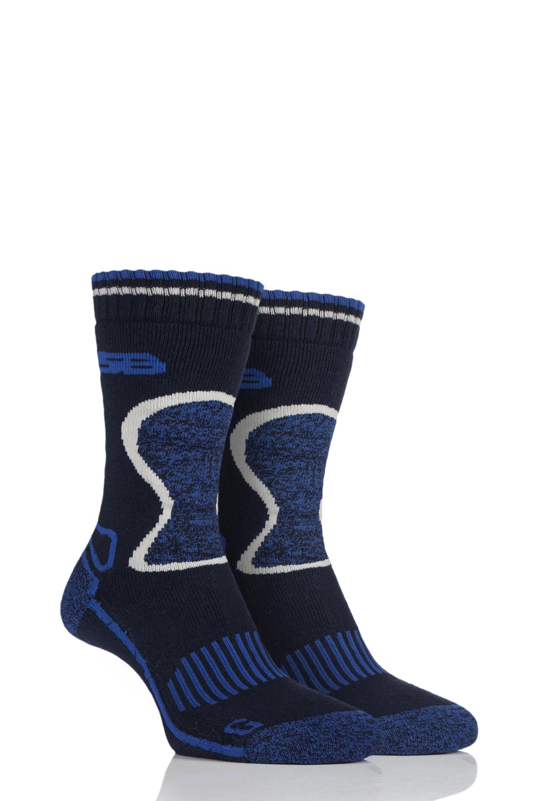 Image of 2 Pair Navy with BlueGuard Wool Blend Socks Men's 9-12 Mens - Storm Bloc