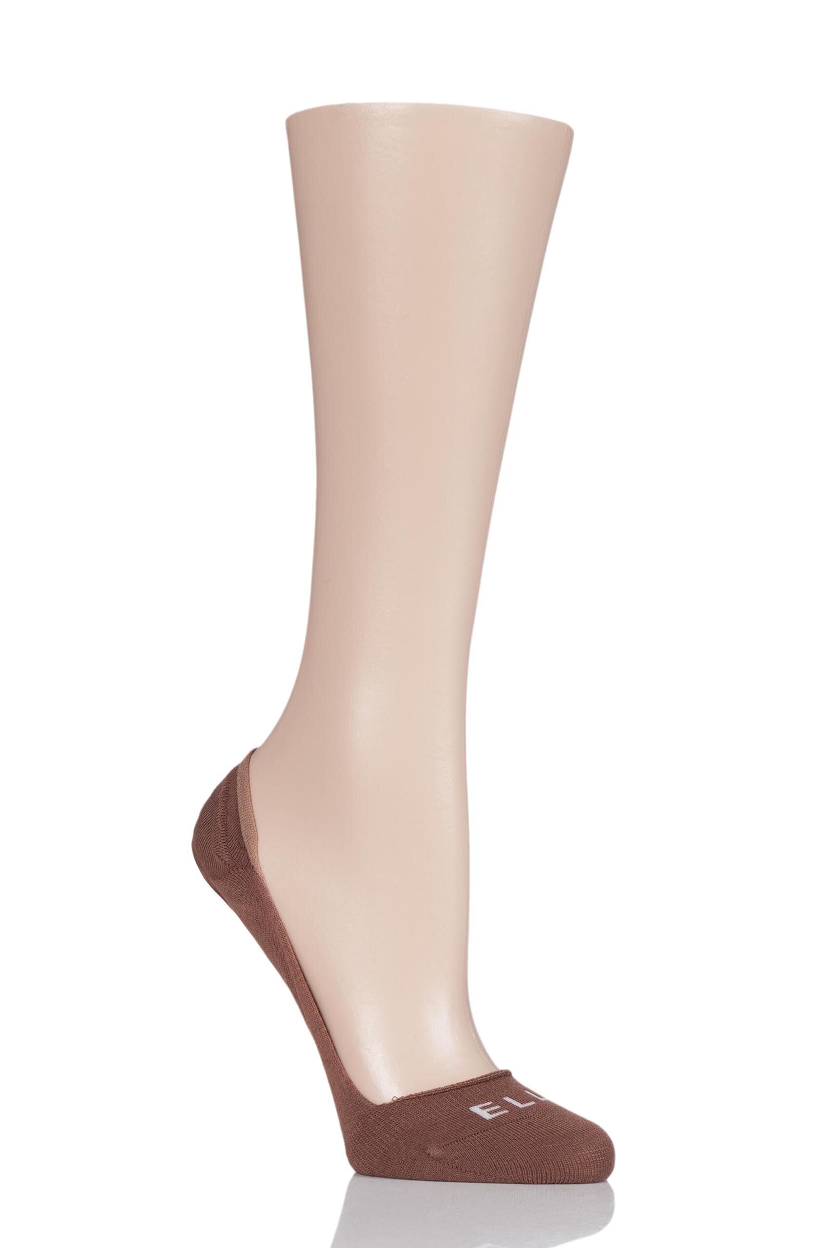 Image of 1 Pair Nutmeg Low Cut Bamboo Shoe Liners with Silicon Heel Grip Ladies 4-8 Ladies - Elle