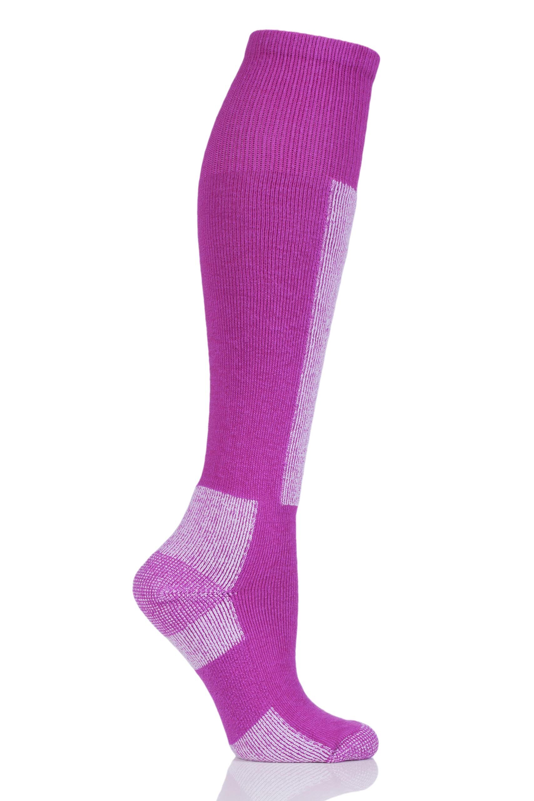 Image of 1 Pack Pink Lightweight Ski Socks Unisex 2.5-4.5 Unisex - Thorlos