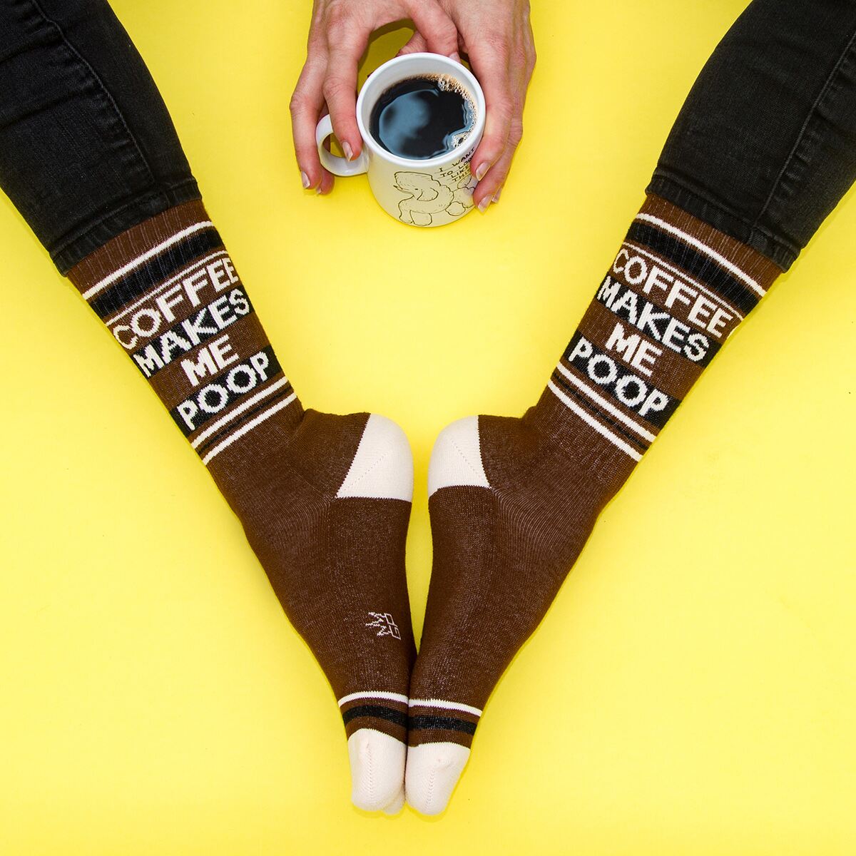 Gumball Poodle Mens & Womens Cotton Coffee Makes Me Poop Socks