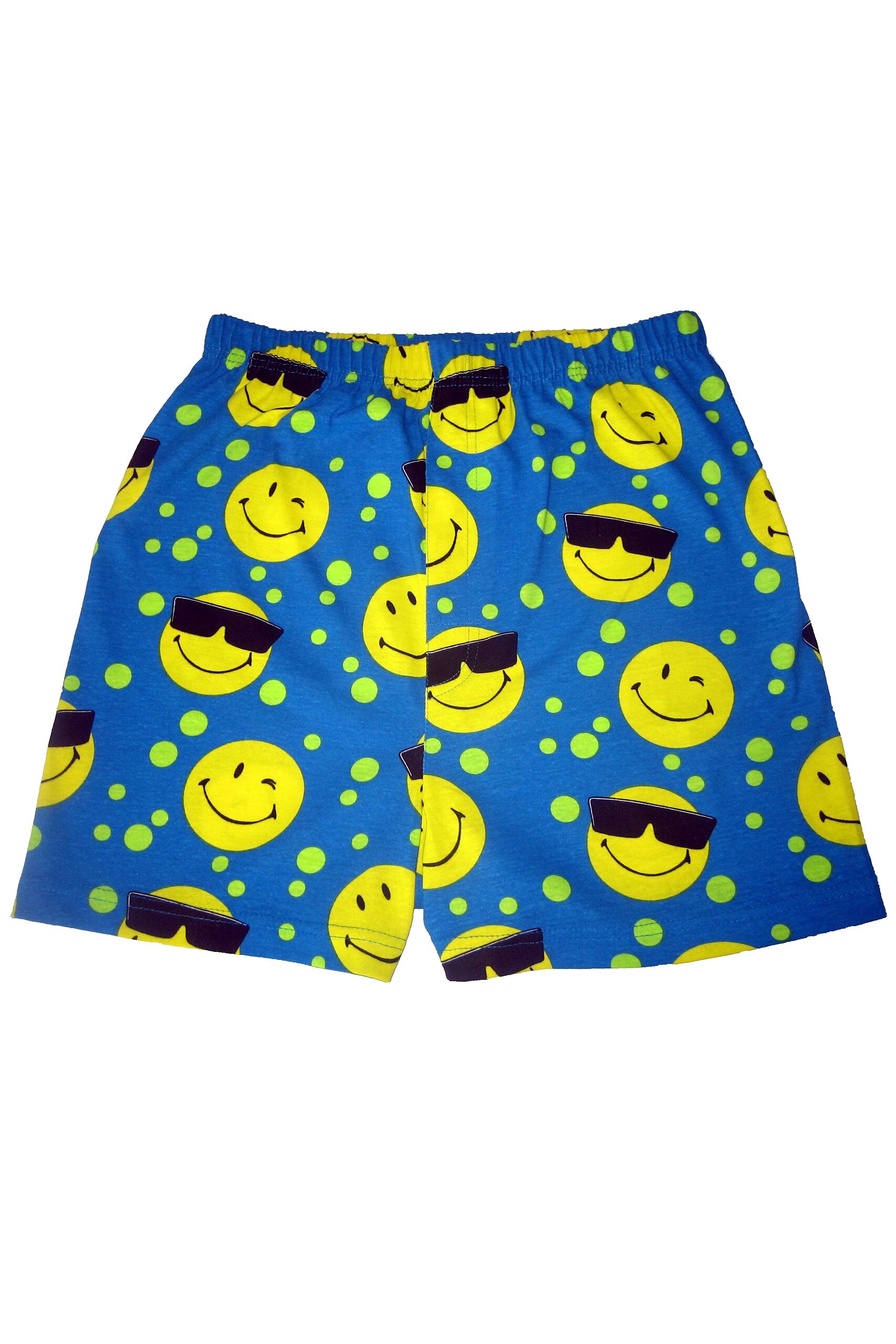 Image of 1 Pack Blue Magic Boxer Shorts In Smiley Pattern Men's Medium - SOCKSHOP