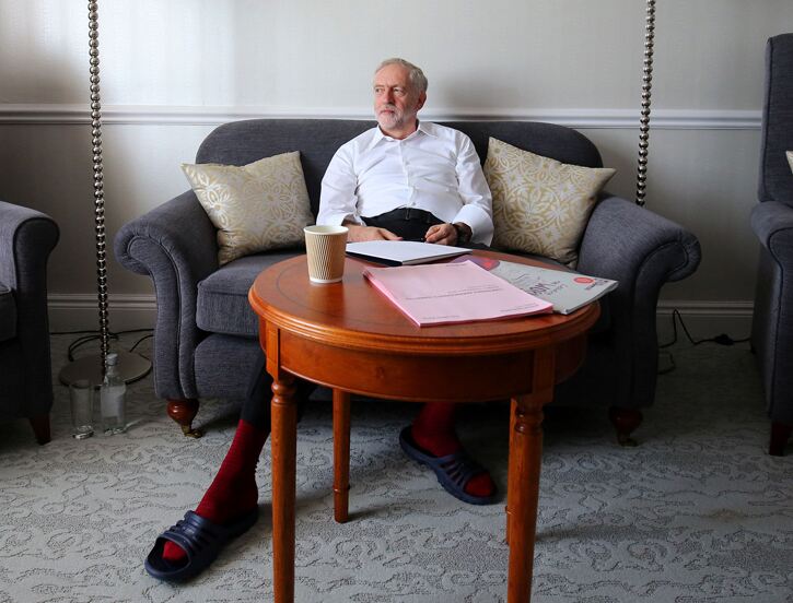 Jeremy Corbyn socks and sandals