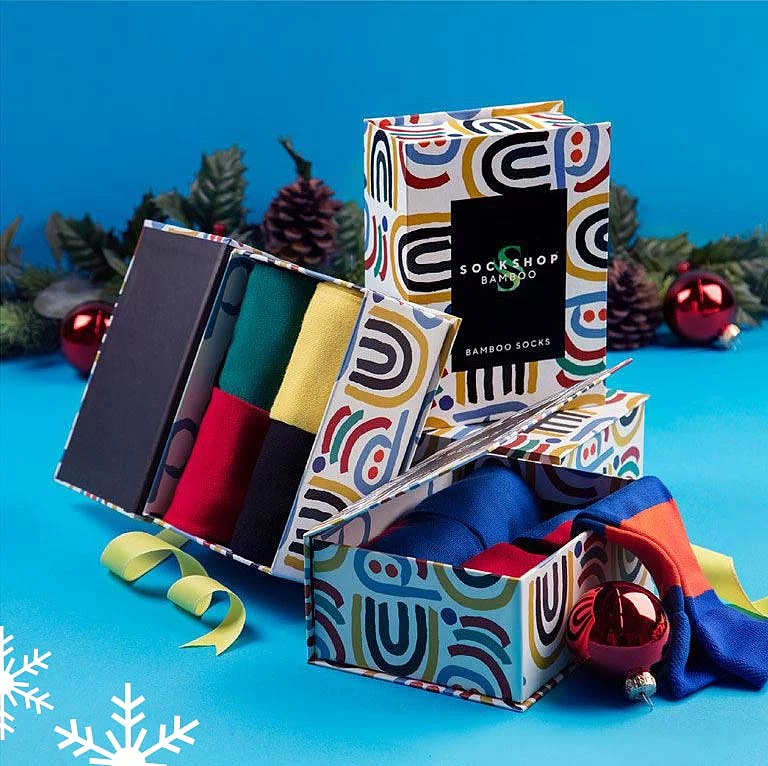 SOCKSHOP mens' bamboo colour burst gift set >