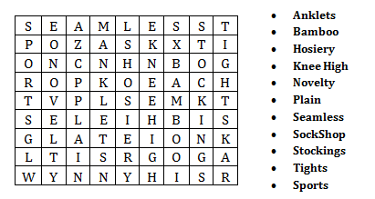 SockShop Word Search