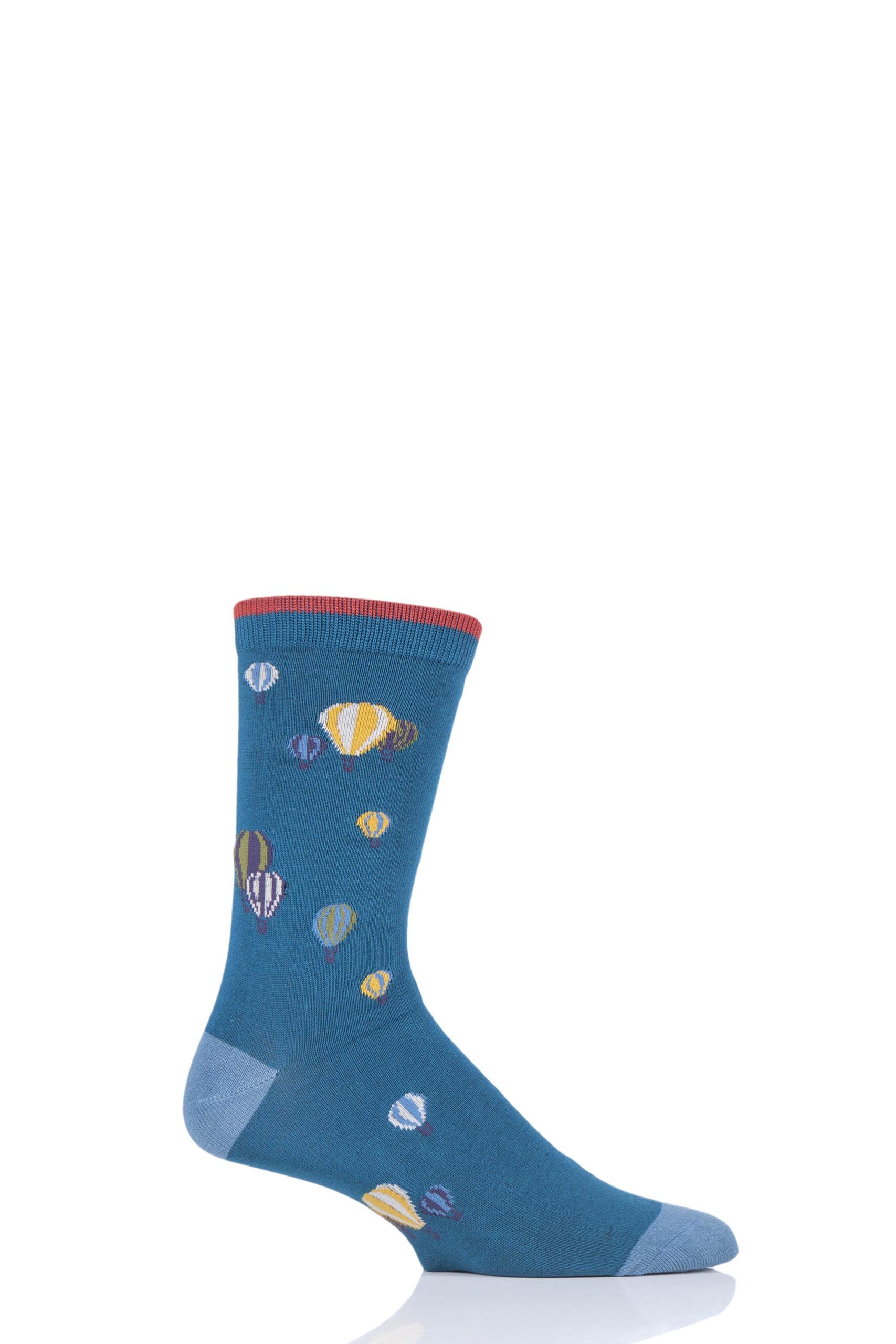 Image of 1 Pair Ink Blue Explorer Bamboo and Organic Cotton Socks Men's 7-11 Mens - Thought