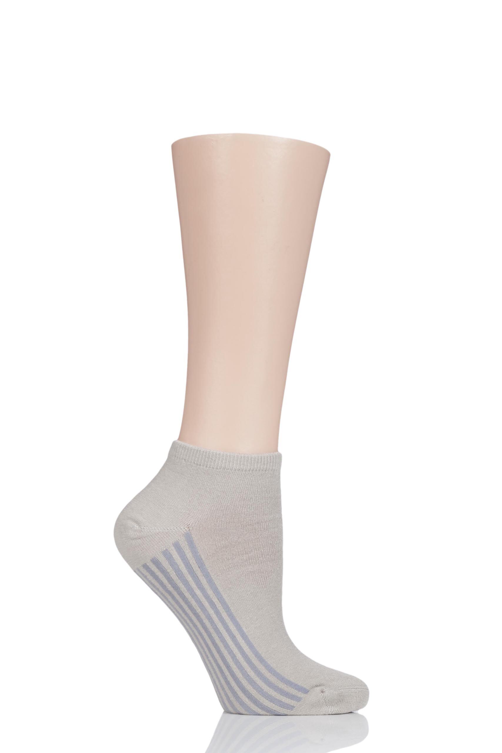 Image of 1 Pair Sand Solid Jane Bamboo and Organic Cotton Trainer Socks Ladies 4-7 Ladies - Thought