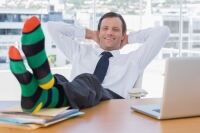 Stripy socks on trend for men