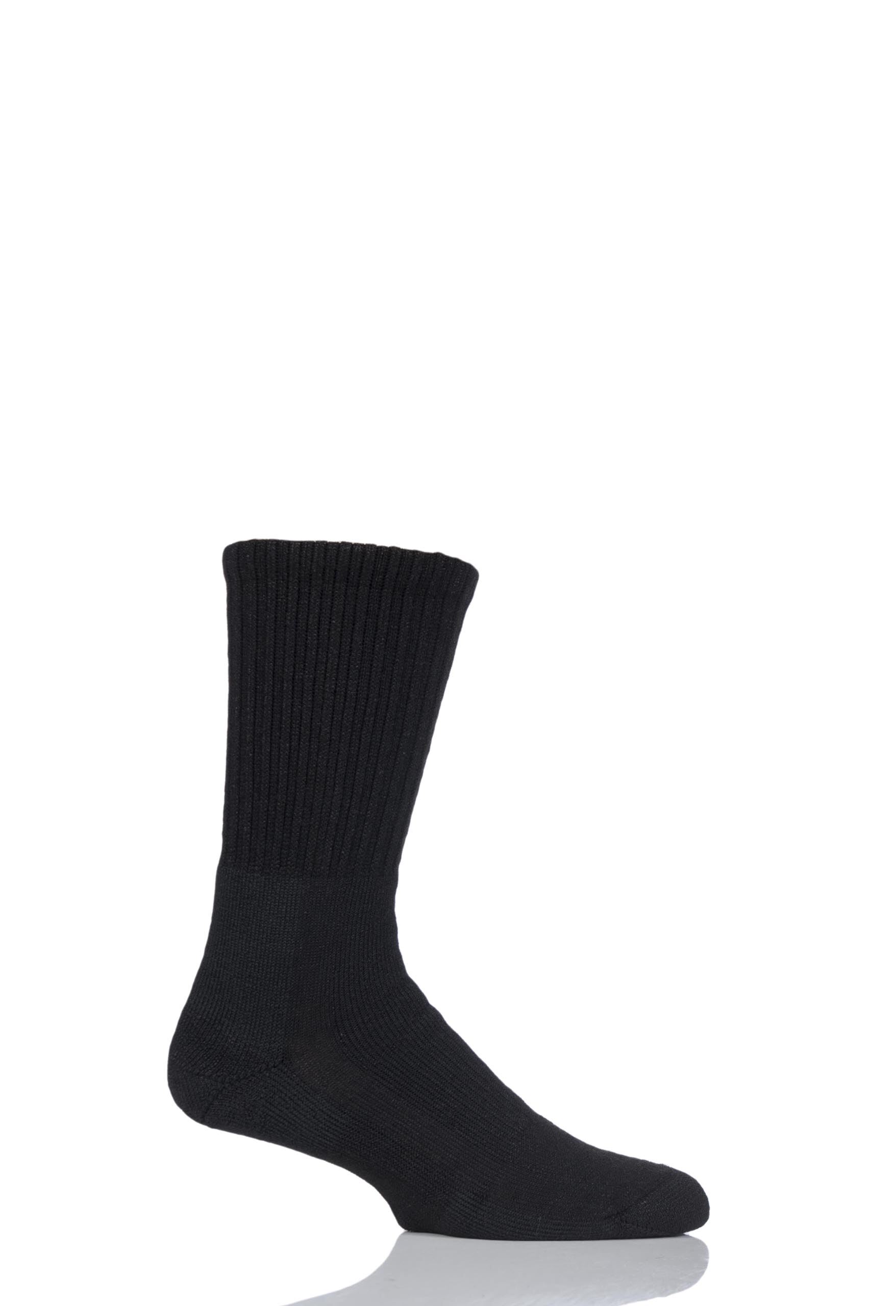 Image of 1 Pair Black Thorlo Tactical Work Crew Socks Unisex 5-8 Unisex - Thorlos