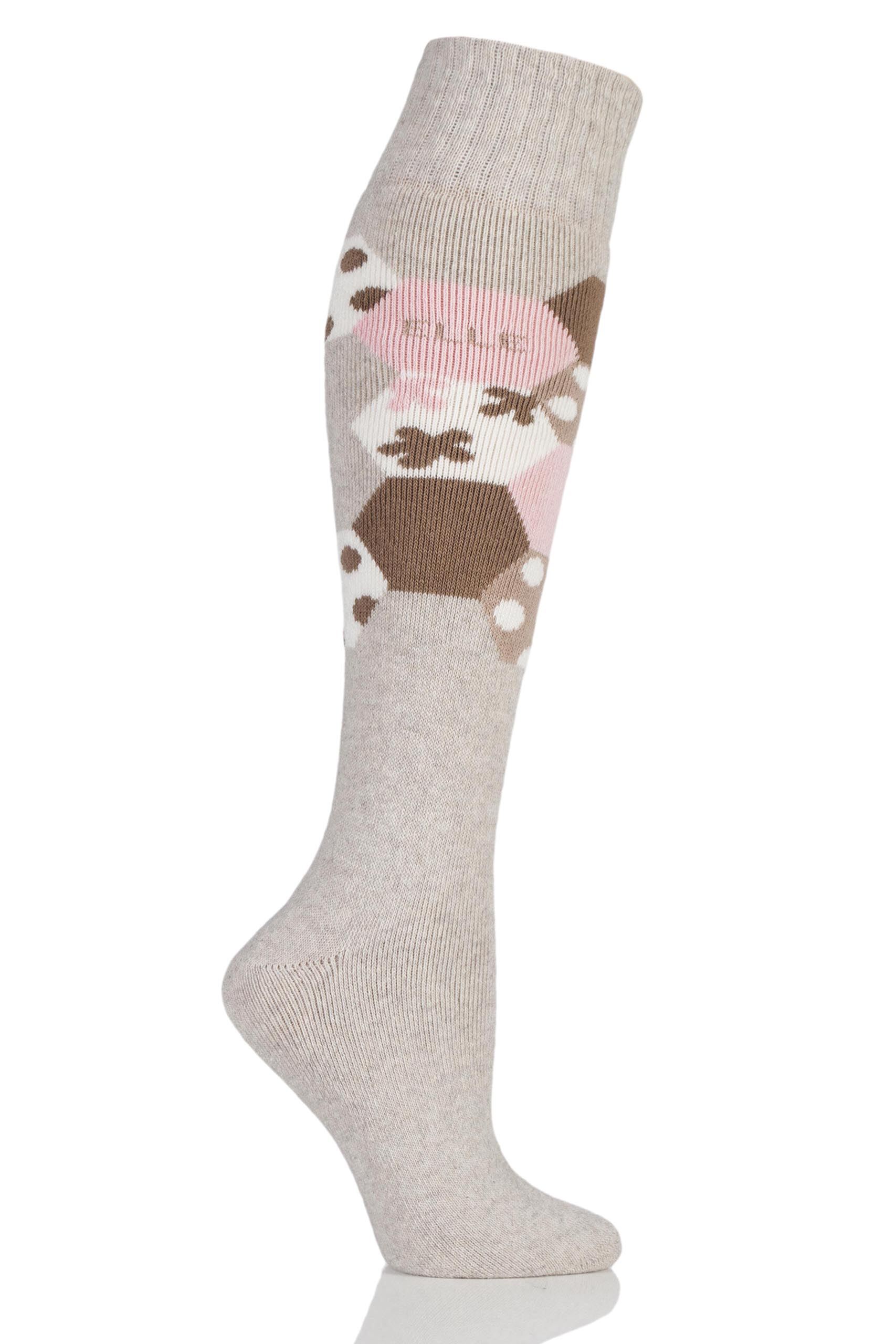 Image of 1 Pair Oaty Wool Blend Winter Knee High Socks Ladies 4-8 Ladies - Elle