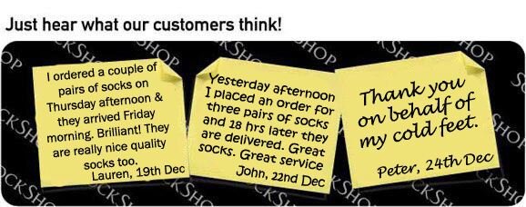 What our customers think at SockShop.co.uk- 24th December 2009 What our customers think at SockShop.co.uk- 24th December 2009