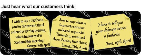 What our customers think at SockShop.co.uk - 26th April 2010 What our customers think at SockShop.co.uk - 26th April 2010