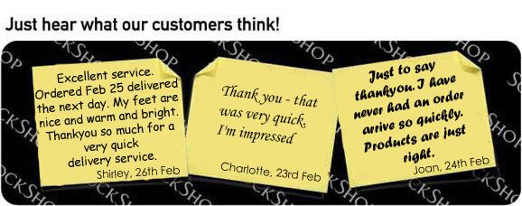 What our customers think at SockShop.co.uk- 27th Feb, 2009 What our customers think at SockShop.co.uk- 27th Feb, 2009