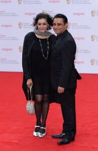 Tights and scarf for Syal at BAFTAs