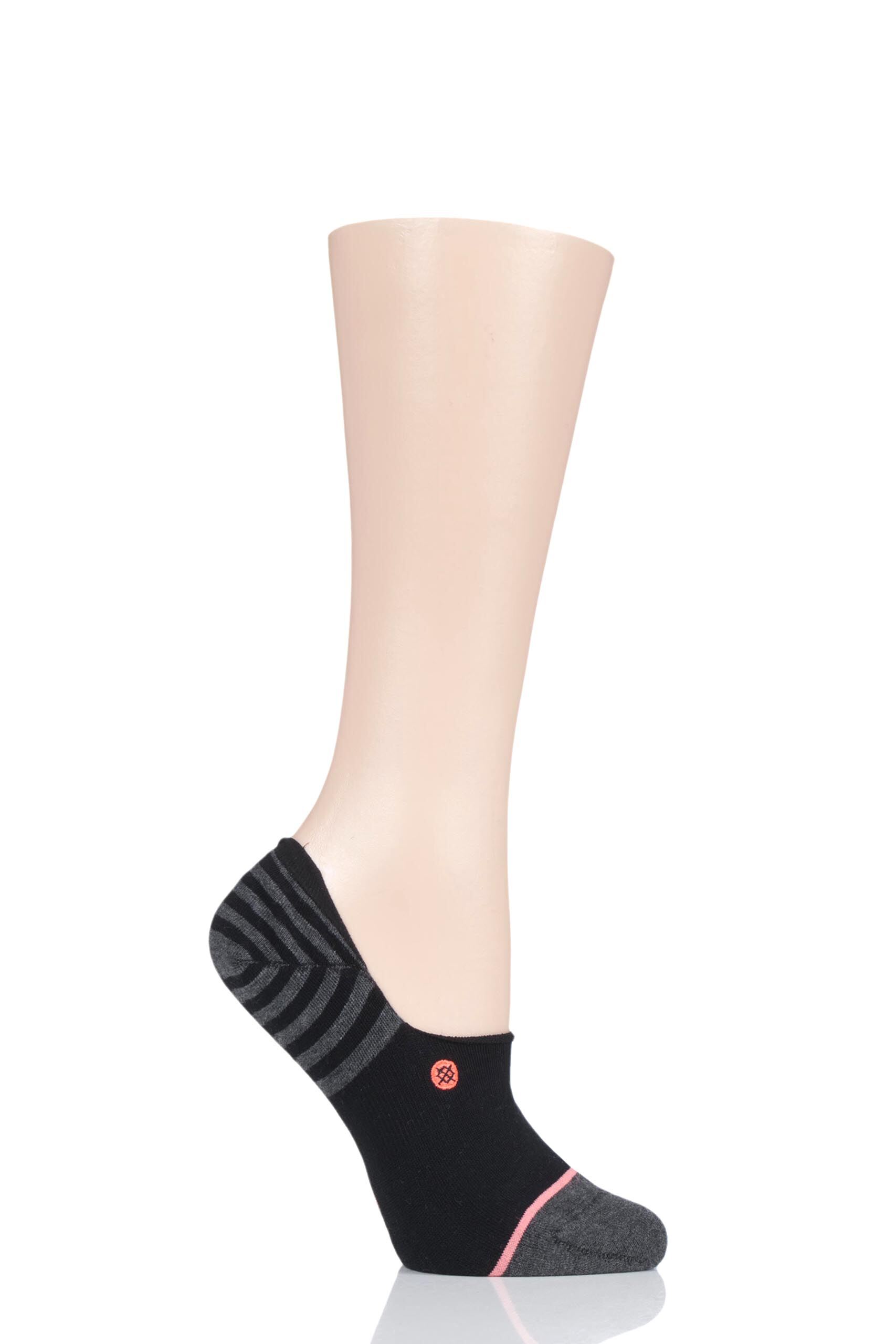 Image of 1 Pair Black Uncommon Super Invisible Cotton Socks Ladies 6-8.5 Ladies - Stance