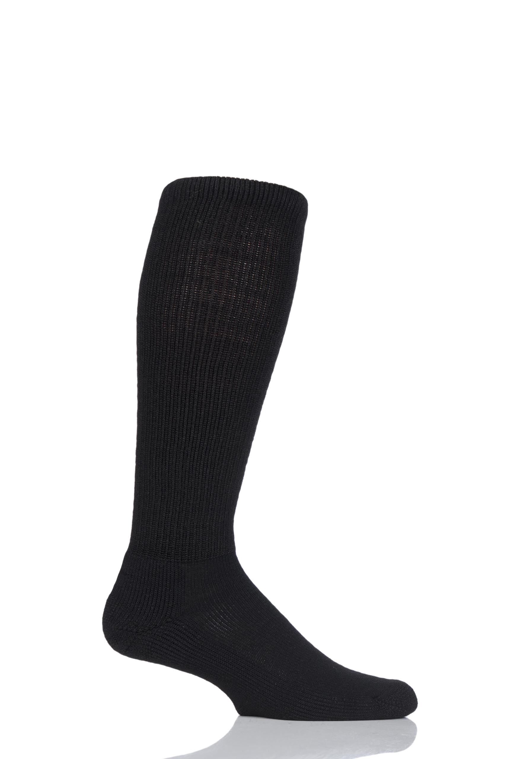 Image of 1 Pair Black Thorlo Work Boot Calf Socks Unisex 8.5-12 Unisex - Thorlos