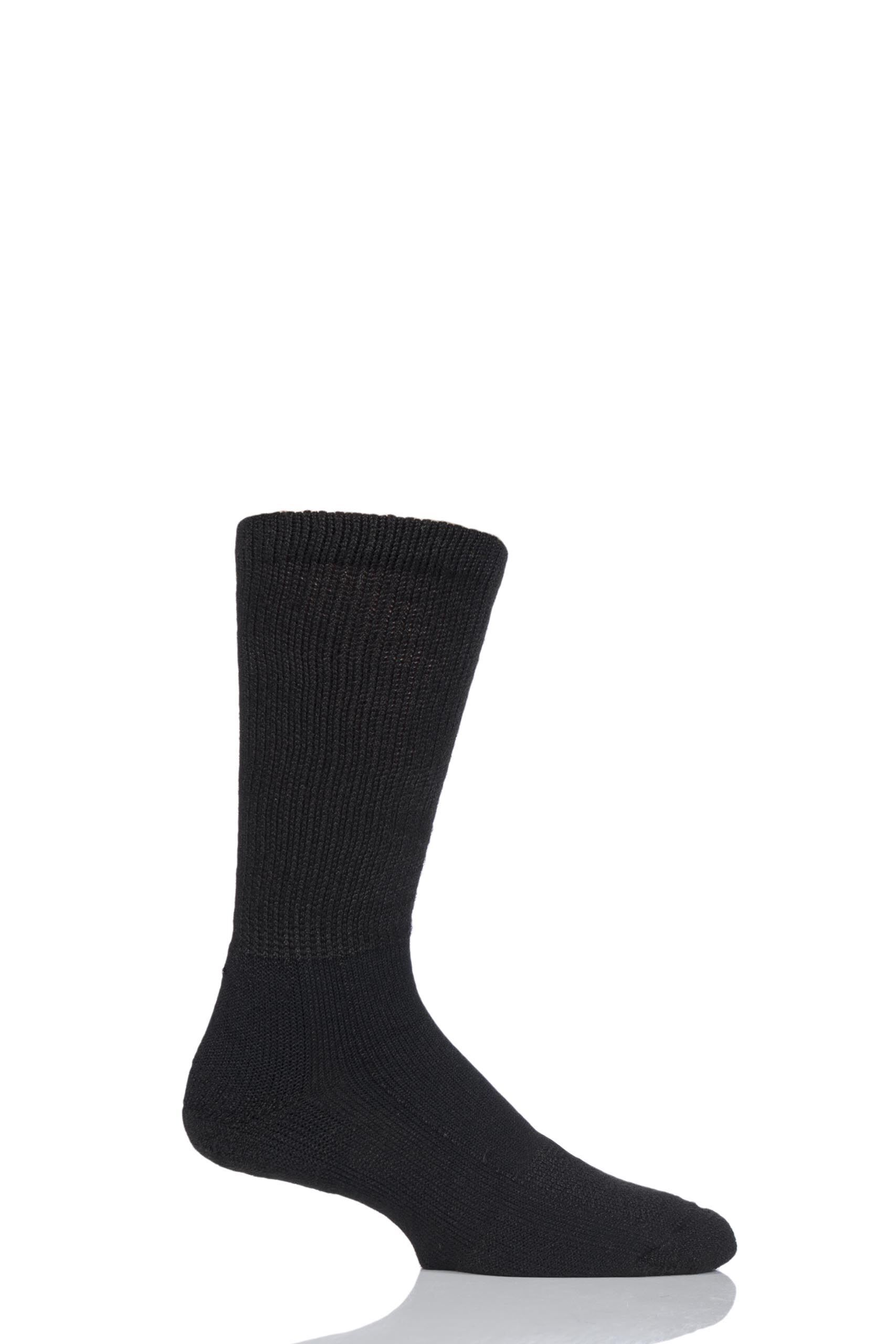Image of 1 Pair Black Safety Toe Work Boot Work Wear Socks Unisex 13-15 Mens - Thorlos