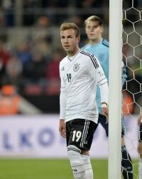 Wrong socks for Mario Goetze