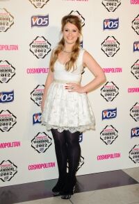X Factor's Ella models black tights