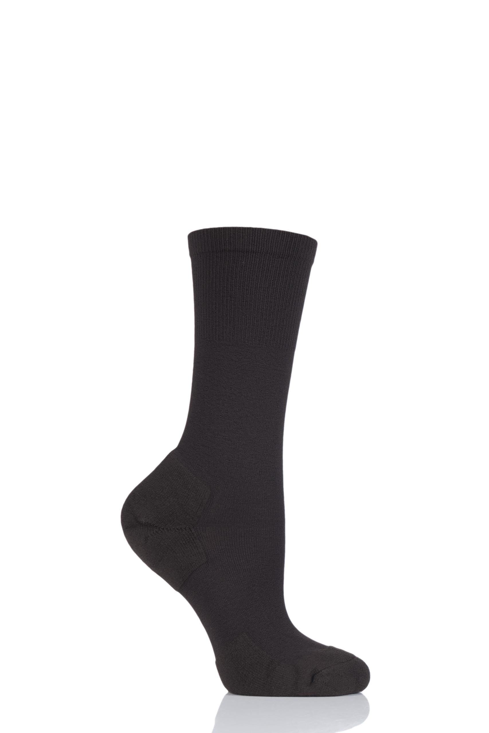 Image of 1 Pair Brown Experia Ultra Light Dress Crew Socks Ladies 5.5-7.5 Unisex - Thorlos