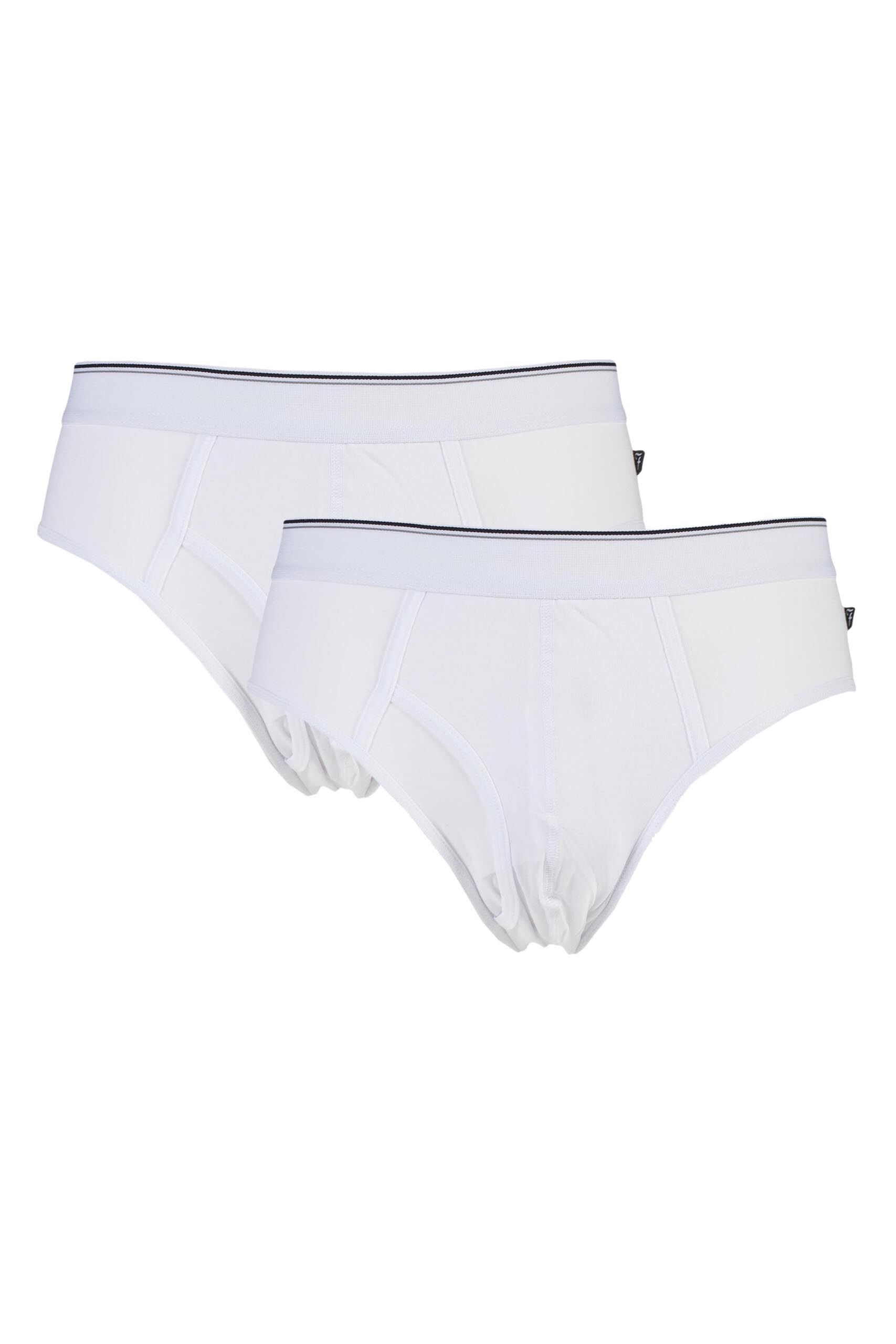 Image of 2 Pack White Keyhole Briefs Men's Large - Farah