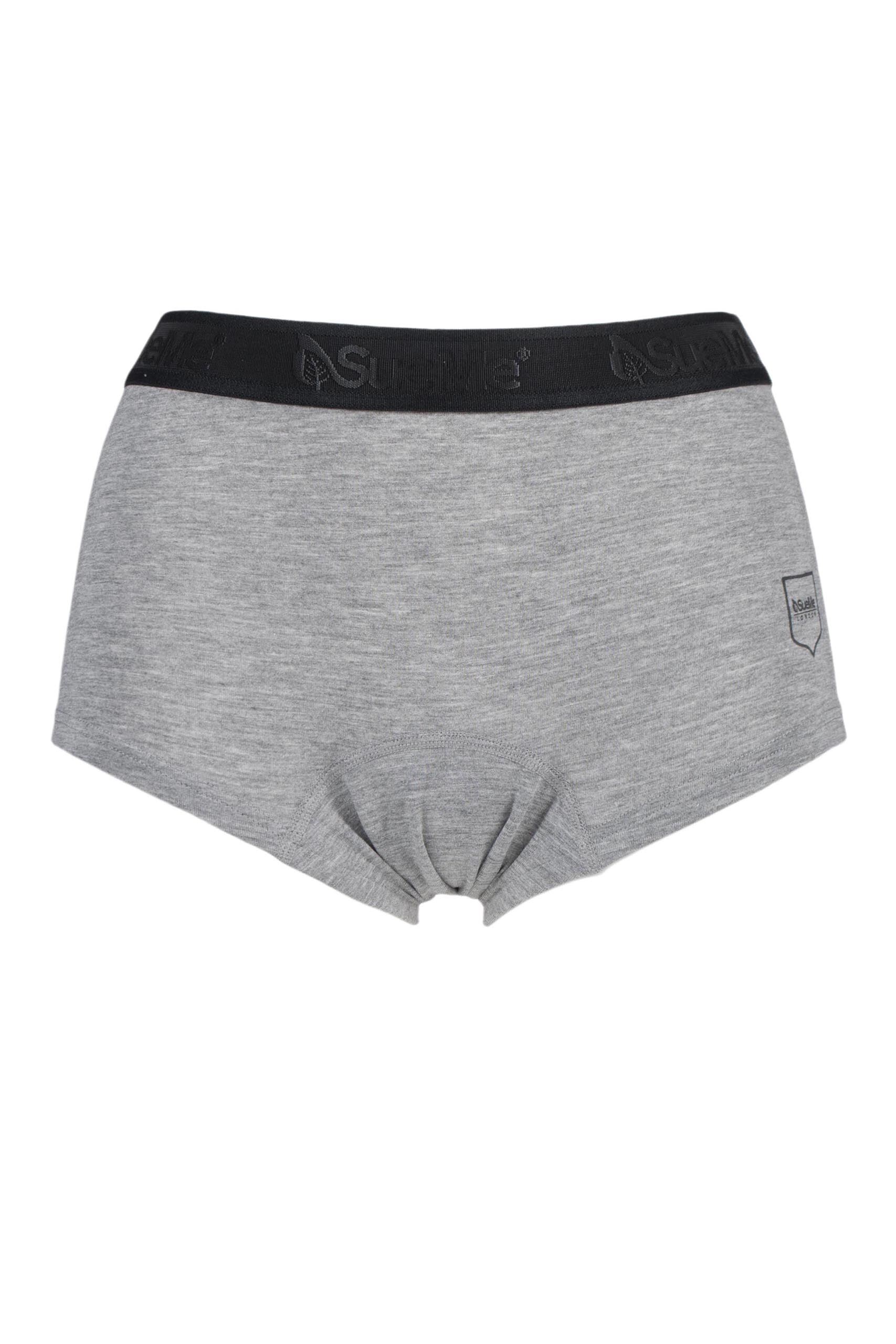 Image of 1 Pack Grey Beech Shorties Beech Tree Pulp Knickers Ladies Medium - SueMe