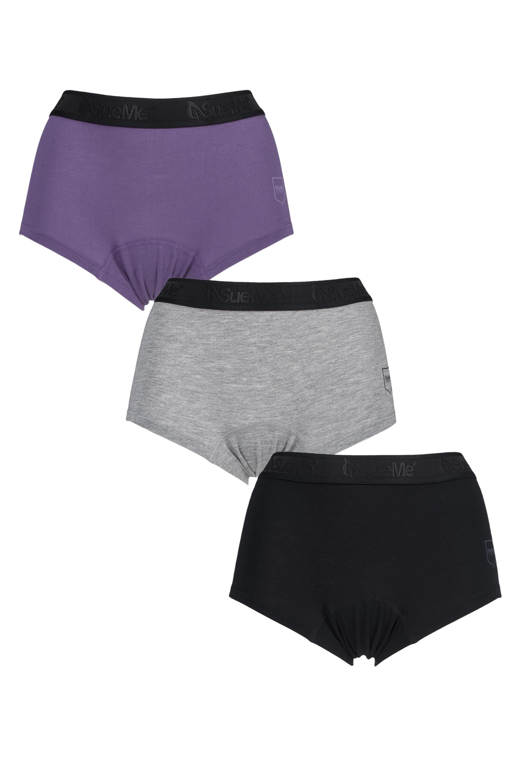 Image of 3 Pair Assorted Beech Shorties Beech Tree Pulp Knickers Ladies Medium - SueMe