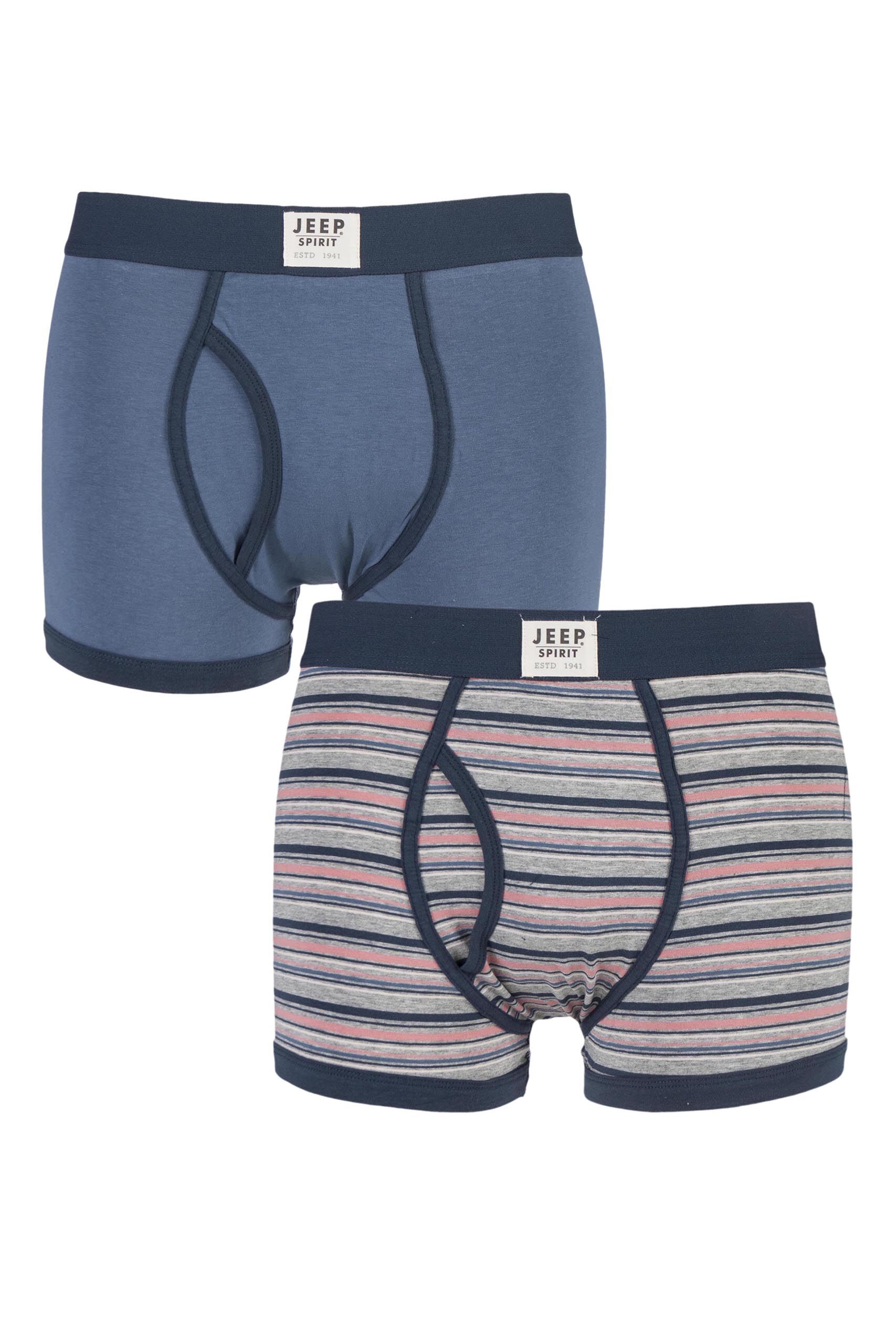 Image of 2 Pack Airforce Spirit Front Badge Plain and Striped Keyhole Trunks Men's Small - Jeep