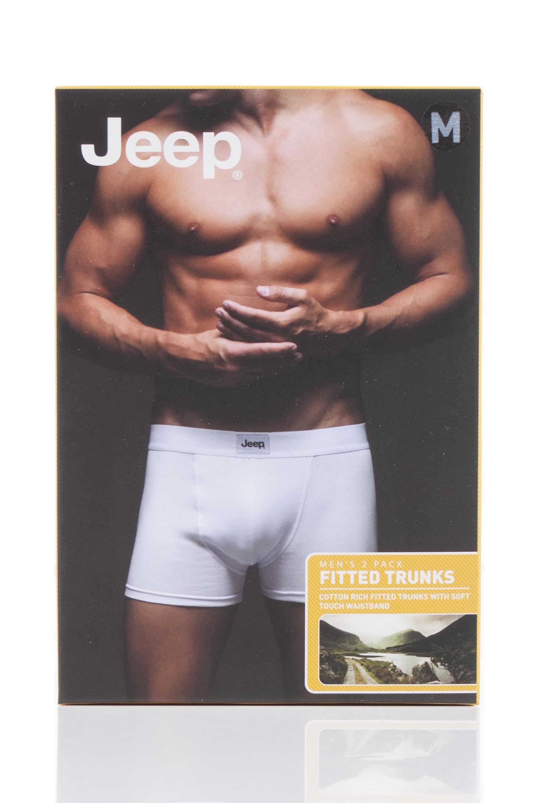 Jeep Cotton Plain Fitted Hipster Trunks