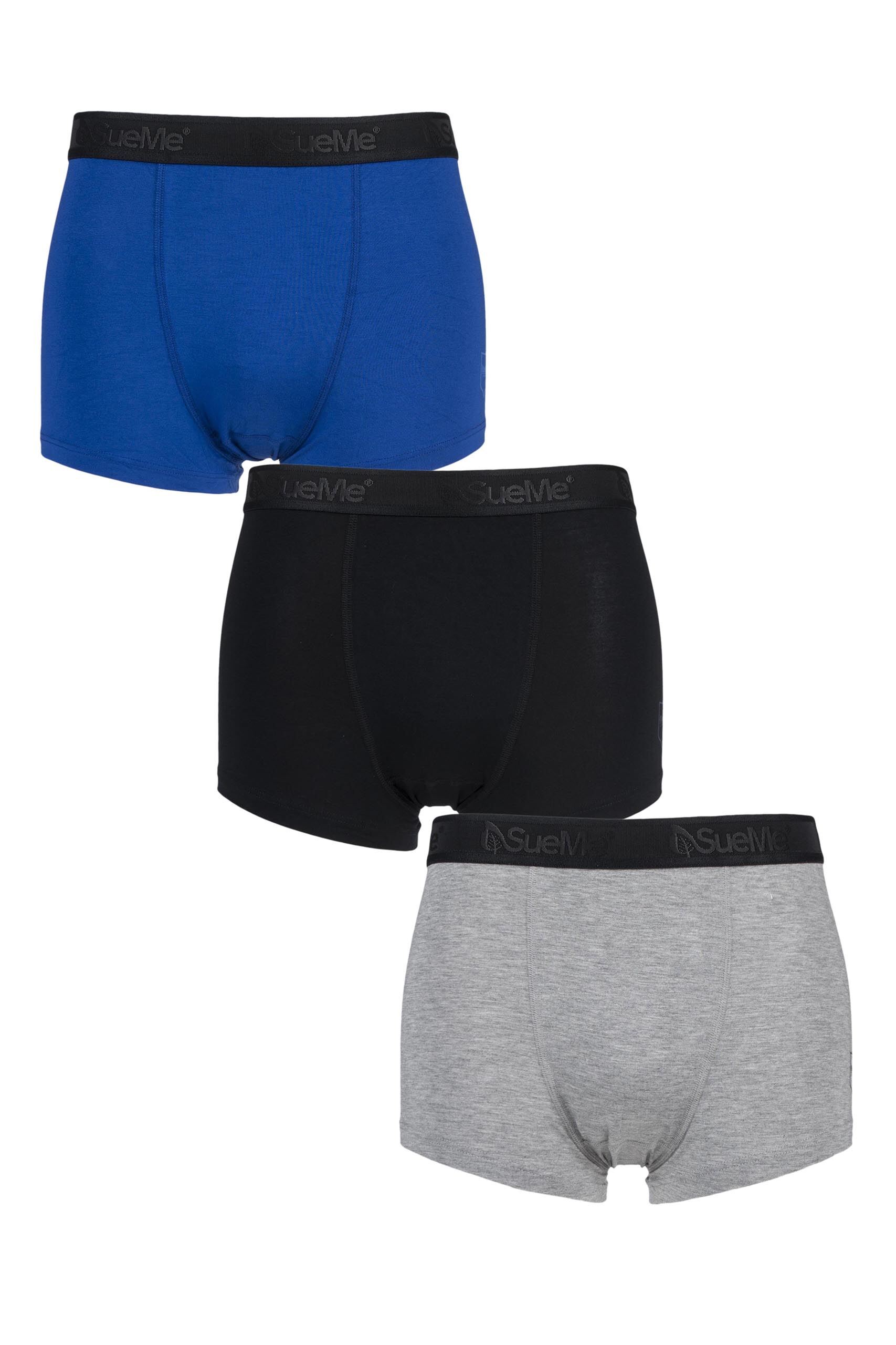 Image of 3 Pack Assorted Tree Trunks Beech Tree Pulp Boxer Shorts Men's Medium - SueMe