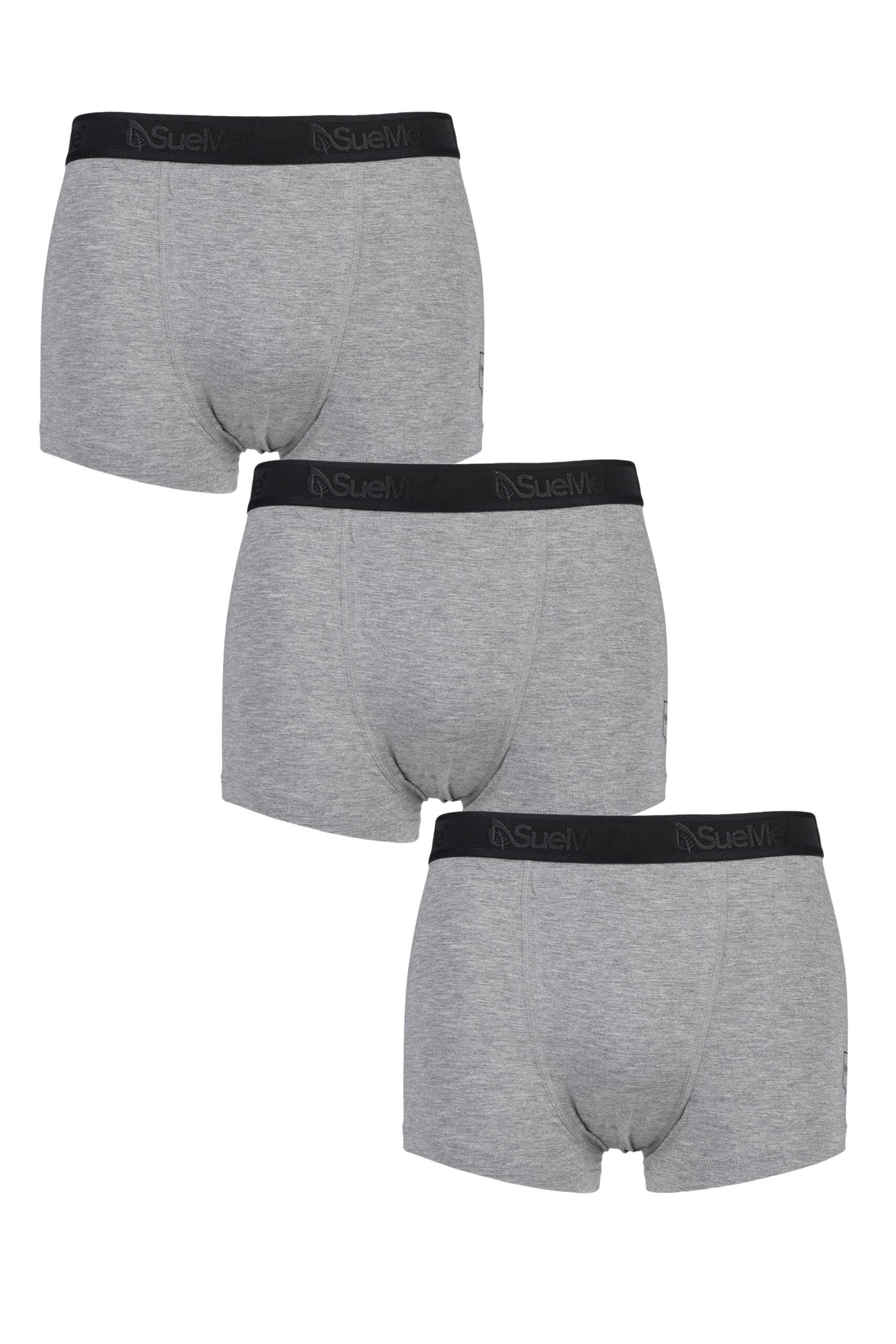 Image of 3 Pack Grey Tree Trunks Beech Tree Pulp Boxer Shorts Men's Medium - SueMe