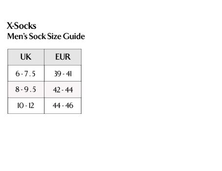 X-Socks - Men's Socks Size Guide X-Socks - Men's Socks Size Guide
