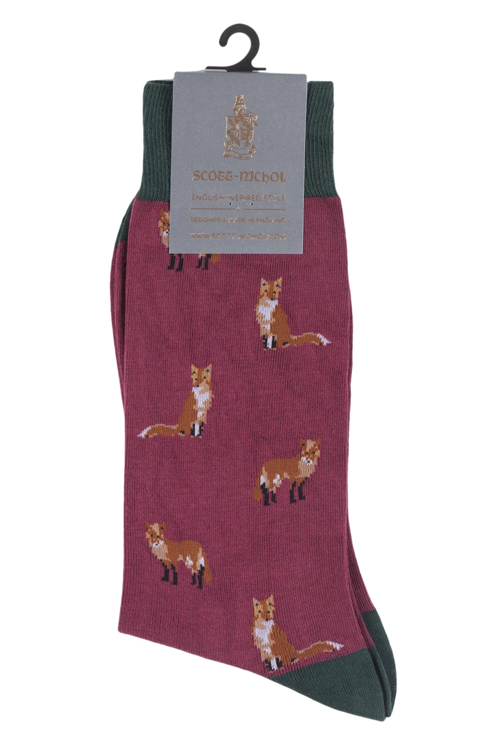  Scott Nichol Farnley All Over Foxes Cotton Socks