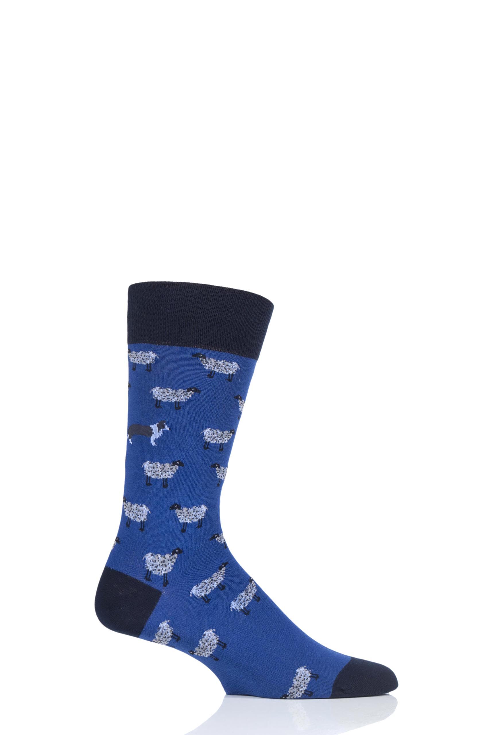 Image of 1 Pair Royal All Over Sheep Cotton Socks Men's 6-9 Mens - Scott Nichol
